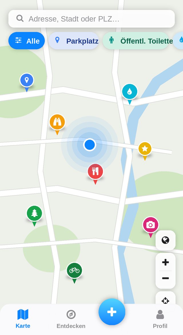 Insider App – Karte mit Geheimtipps